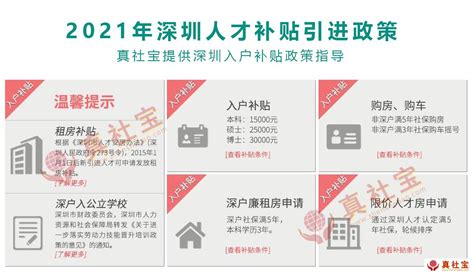2021年深圳市级区级落户补贴申请条件与金额_真社宝
