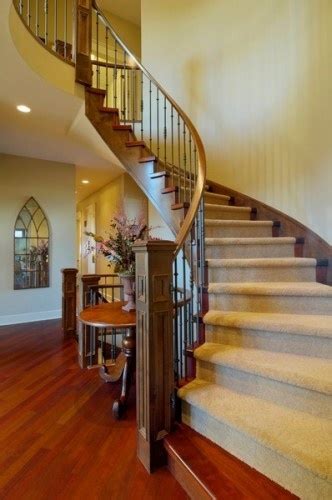 Curved Staircase | Veranda interiors, Traditional staircase, Curved ...
