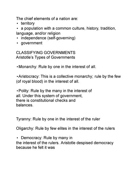 Poli Sci 5 - Elements of Poli Sci chapter 1 online notes. - The chief ...