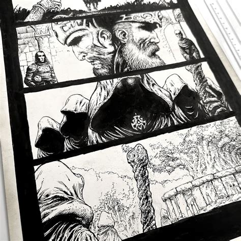 Original Death Dealer Page by Nat Jones, Frazetta, Original Art, Comic ...