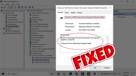 FIX - Code 43 error | Unknown USB Device (Device Descriptor Request ...