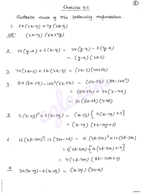 Image result for Class 8 Math Chapter 3 Factorization
