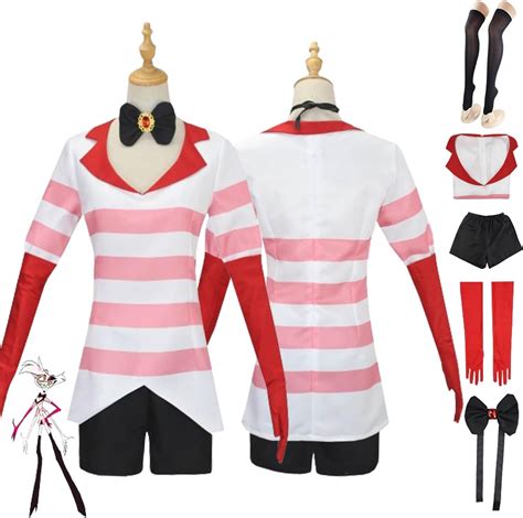 Anime Hazbin Hotel Angel Dust Cosplay Costume Outfit Role Paly Uniform ...