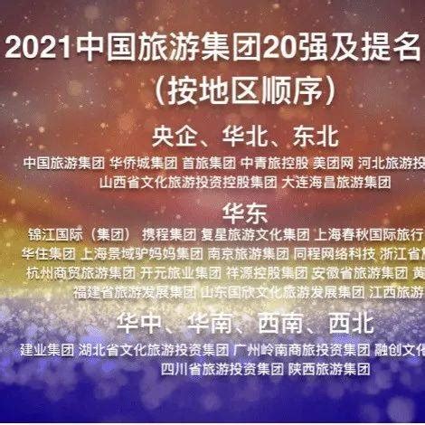 2021中国旅游集团20强，排名一览-三个皮匠报告