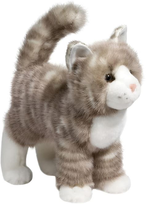 Douglas Lifelike Grey Tabby Cat Plush Stuffed Animal - Realistic Kids ...