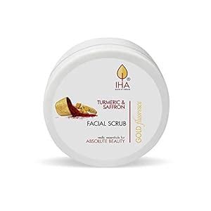 Buy IHA Gold Fluoresce Facial Scrub - Herbal Face Scrub with Turmeric ...
