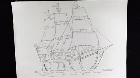 Pencil Drawing Ship Easy at Carmen Pink blog