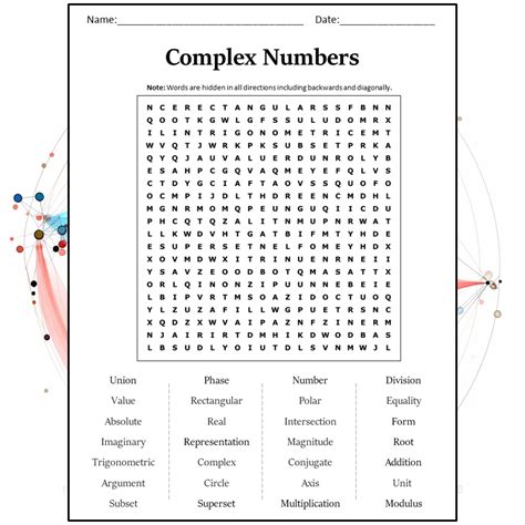 Complex Numbers Word Search Puzzle Worksheet Activity PDF – PrintableBazaar