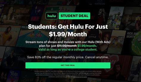 Hulu Student Discount 2025: Get $1.99/month (Save 75%)