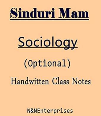 Buy Sociology Optional Handwitten Class Notes By Sinduri Ma'am (Xerox ...