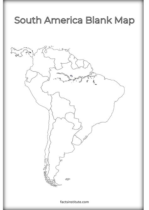 Free Printable Map of South America (Labeled) - The Facts Institute