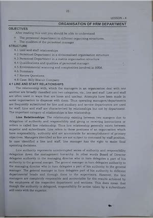 The organisation of HR department - Human Resource Management and ...