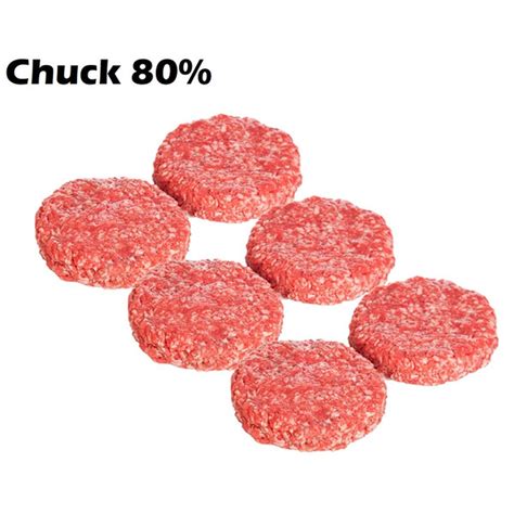 Ground Beef Chuck 80% Patties 6 Ct (6 ct) Delivery or Pickup Near Me ...