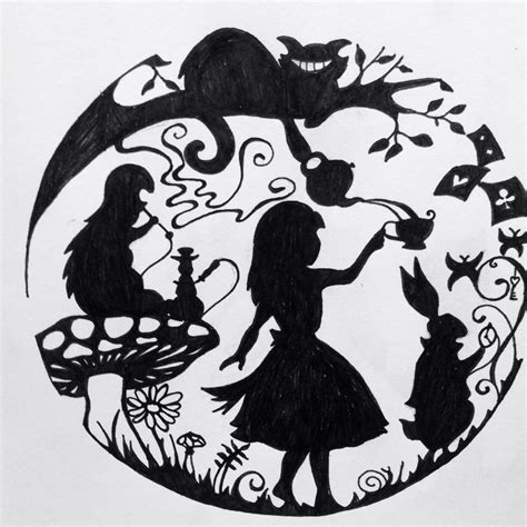 Printable Alice In Wonderland Silhouette