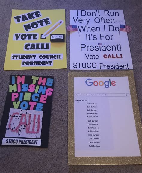 Student Government Campaign Poster Ideas