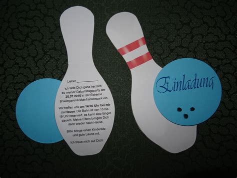 Einladung Kindergeburtstag Bowling Basteln