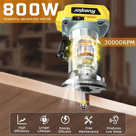 Rueqior Cordless Compact Router for Dewalt 20V Max Battery, India | Ubuy