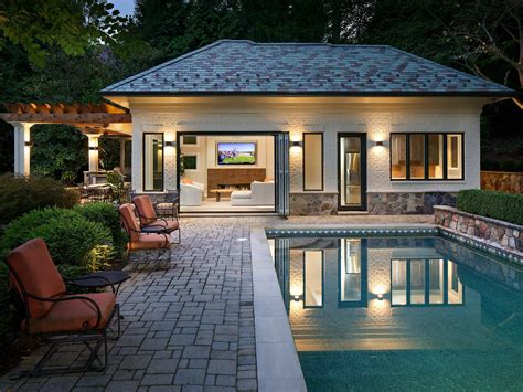Backyard Pool House, Pool House Plans, Backyard Retreat, Backyard Ideas ...