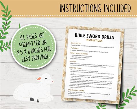 Printable Bible Sword Drills | Bible Sword Drill Verses | Bible Verse ...