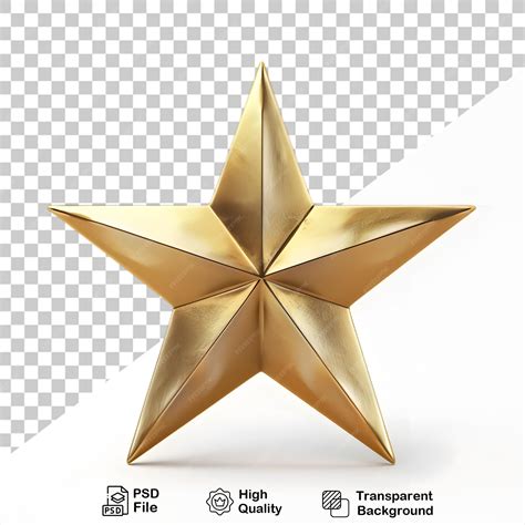 Premium PSD | 3d gold star png with transparent background