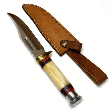 Silver Night Clip Point Hunter Knife — Leather Unlimited