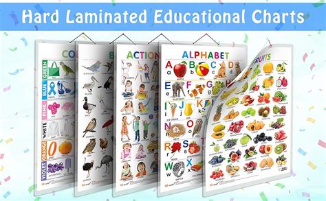 Set of 3 Alphabet, Fruits and Action Words Early Learning Educational ...