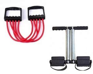 ADONYX ADJUSTABLE TUBE CHEST EXPANDER PERSONAL ROPE AND DOUBLE SPRING ...