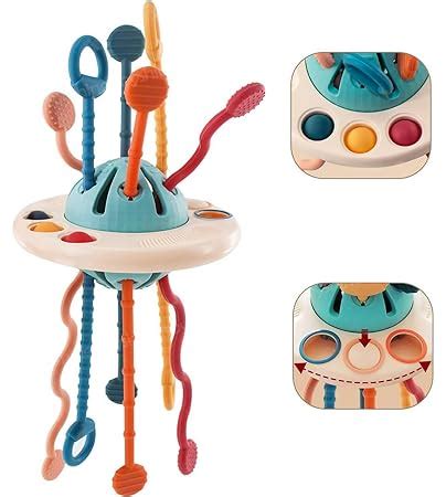 Buy Toyshine Baby Ellie Sensory Montessori Food Grade Silicone Pull ...