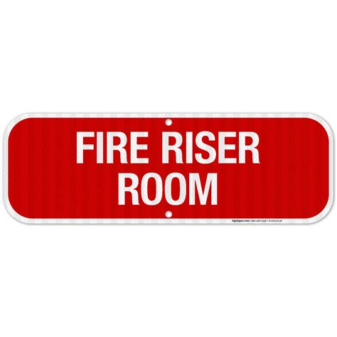 Sigo Signs Fire Riser Room Sign, 6x18 Inches, Reflective India | Ubuy