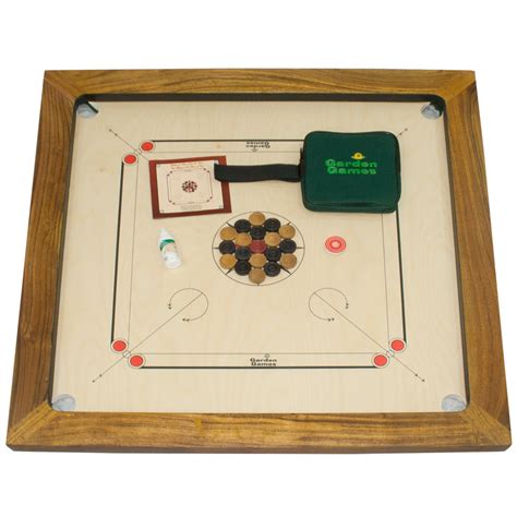 Buy Championship Carrom Board Set by Garden Games - With Premium 16mm ...