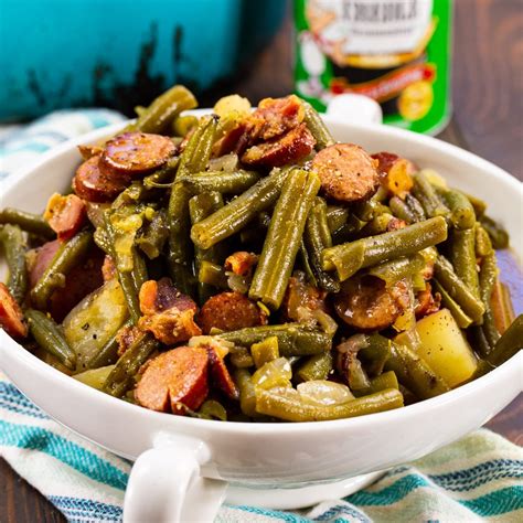 Smothered Cajun Green Beans - Spicy Southern Kitchen