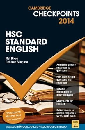 Cambridge Checkpoints HSC Standard English 2014 : Simpson, Deborah ...