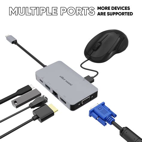 Eller Sante ® Ultron Rage 6IN1 USB-C VGA + Ethernet + HDMI 4K Docking ...