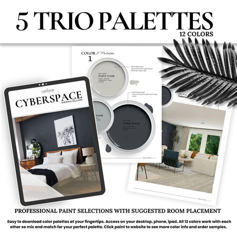 Sherwin Williams Cyberspace Paint Palette Guide | Dark Blue Gray Paint ...
