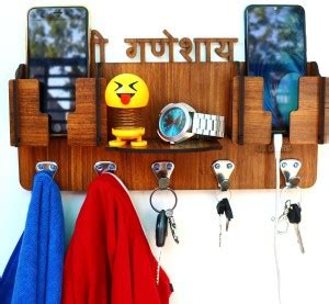 US DZIRE 814 Shri Ganeshay Namah Wall Mount Mobile Charging Holder with ...