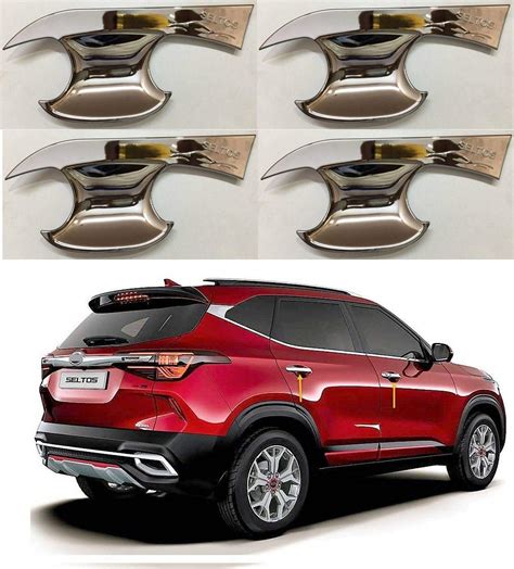 AutoBling Chrome Finger Guard Cover for Kia Seltos - Set of 4 Pcs ...