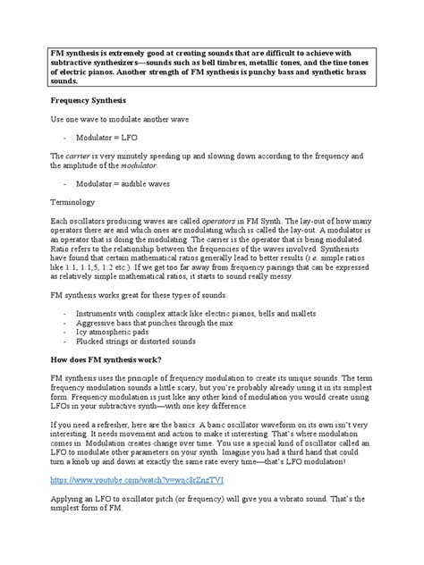 Image result for Frequency modulation FM Synthesis