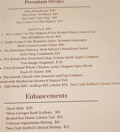 Online Menu of The Cellar Grille and Wine Bar Restaurant, Sebring ...