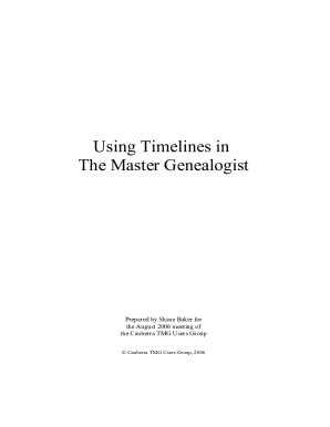 Fillable Online How To Use Timelines In Your Genealogy Research ... Fax ...