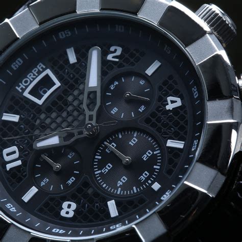 Horpa C1 Monarch: Classic Black Chronograph | Modern Luxury Men's Watch ...
