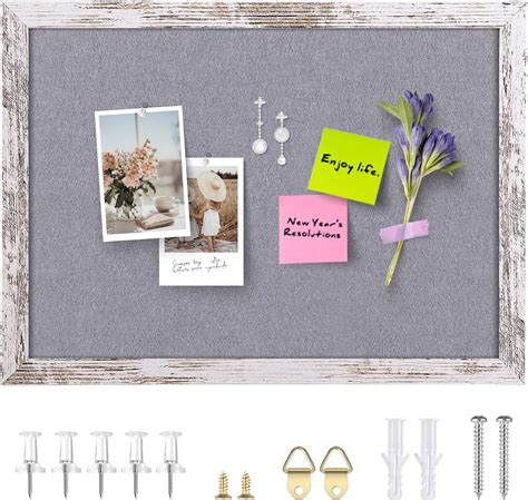 Aitakatta Gray Felt Cork Board Bulletin Board, Decorative Hanging Cork Boards for Walls with ...