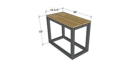 Box Frame Rectangle Side Table | Ana White
