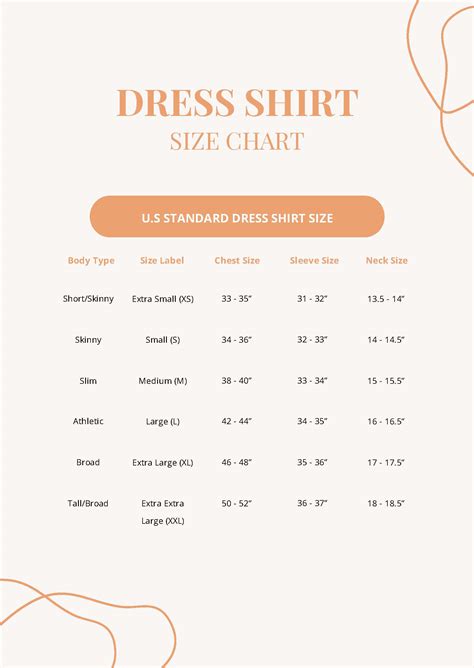 Page 2 | Free Dress Size Chart to Customize Online & Print