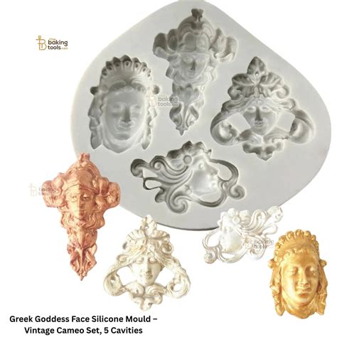 Greek Goddess Face Silicone Mould | Vintage Cameo Set