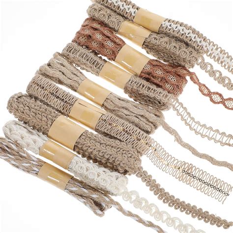 Lusofie 9 Rolls Vintage Craft Ribbon Natural Jute Ribbon India | Ubuy