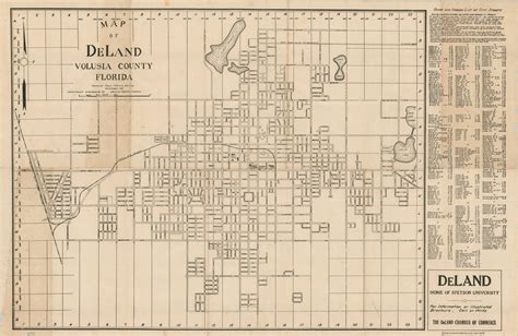 Map of DeLand Volusia County Florida - Curtis Wright Maps