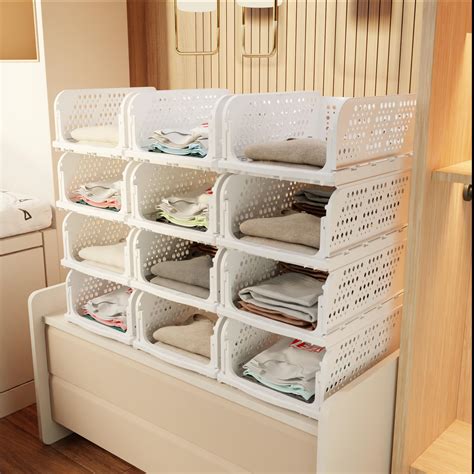 amazon basics Clothes Organizer for Wardrobe | Foldable & Stackable ...