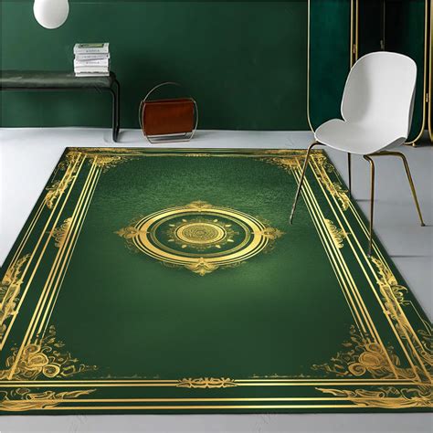Light Luxury Dark Green Carpets for Living Room Home Decor Non-slip ...