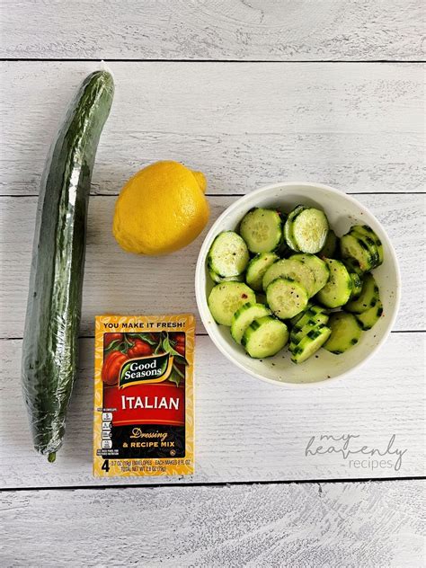 Zesty Italian Cucumber Salad - My Heavenly Recipes