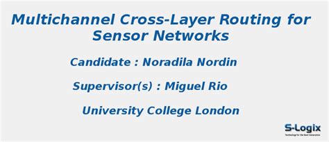 Multichannel Cross-Layer Routing for WSN - PHD Thesis | S-Logix
